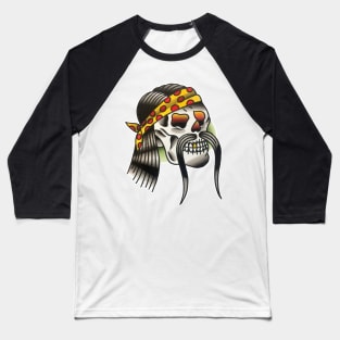 Headband Skull Tattoo Design Baseball T-Shirt